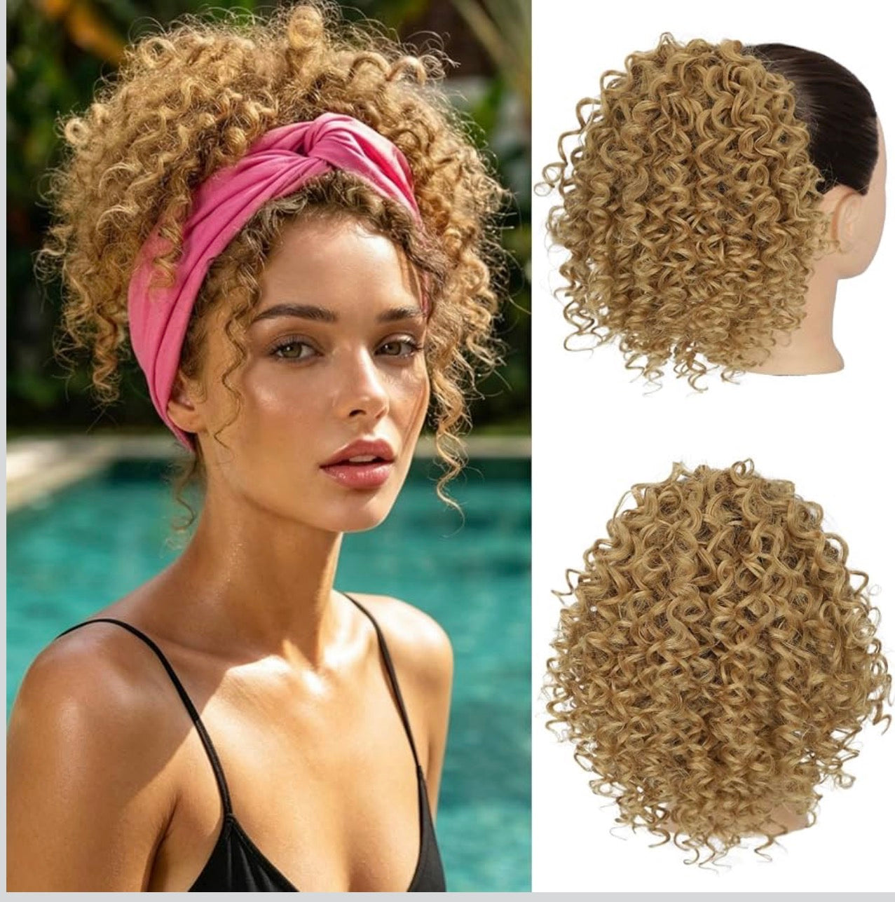 HONEY CURLY PONYTAIL