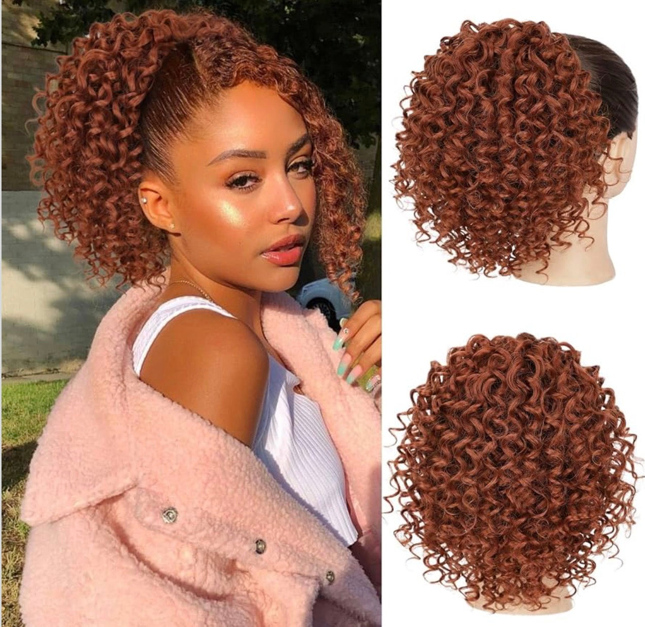COPPER CURLY PONYTAIL